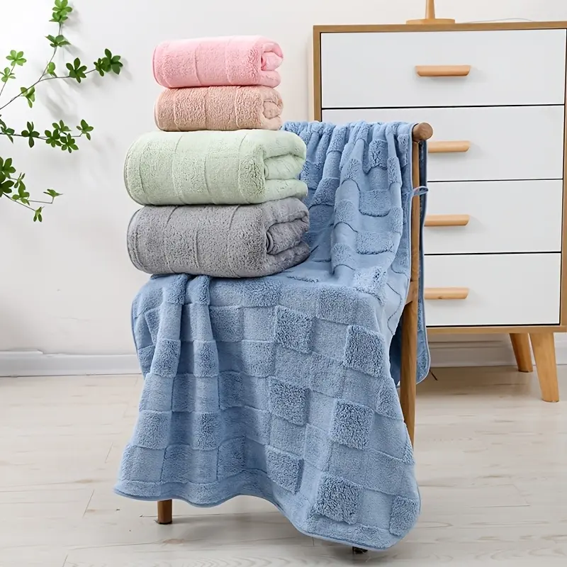 Set of 2 Microfiber Bath Towel Set, Bathroom Towels, 70*140cm Bath + 35*75cm Hand Towel, Soft Highly Absorbent Quick-Drying Breathable Lint-free for Home Beach Business Trips Beach Towels
