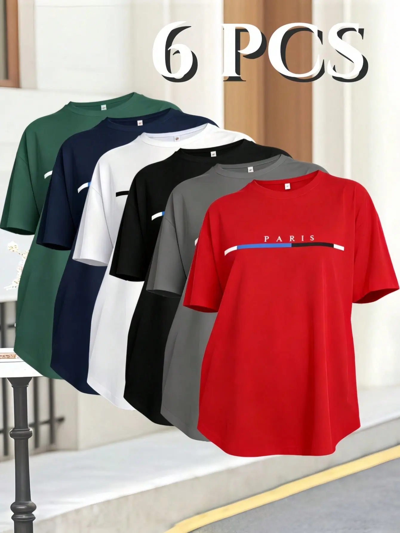 Women's 6 Pack Short Sleeve Sport T-Shirts, Athletic Workout Gym Running Tops, Loose Fit Crew Neck Activewear for Fall Halloween Christmas Gifts
