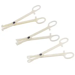 Disposable Sterile Slotted Round Navel Forceps Clamp, Triangle Open Plier Ear Nose Piercing Tools, Tattoo Piercing Supply