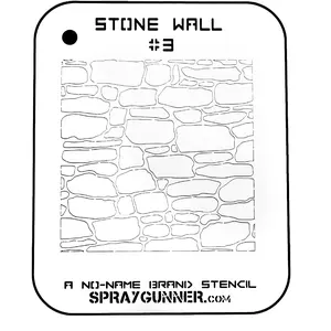 Stone Wall #3 Stencil for airbrushing by NO-NAME Brand
