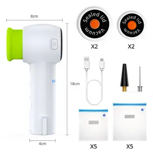 INKBIRD Compact Vacuum Sealer Handheld Portable with 60Kpa Suction USB Rechargeable Multiple components meet various sealing requirements-Spring glow up