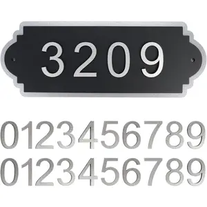 Address numbers for house,Two Sets of Numbers from 0-9,Outside House Address Number Mailbox Number Sign for House  Hotel Office Garden Decorative Wall Plaque,Decorative Numbers Plaque.
