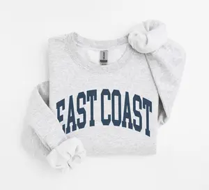 [ sale of to 50% ] East Coast Sweatshirt, Vintage Varsity Aesthetic, Trendy Travel Destination Gift, Unisex Crewneck Sweatshirt na1
