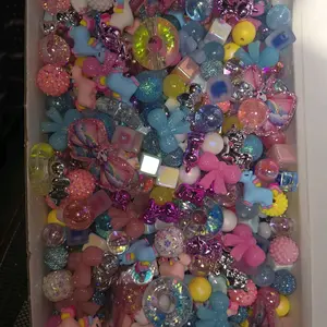 Dana's Unicorn Mix of Premium Beads - 10 oz Bag Featuring Colorful Glitter and Unicorn Designs