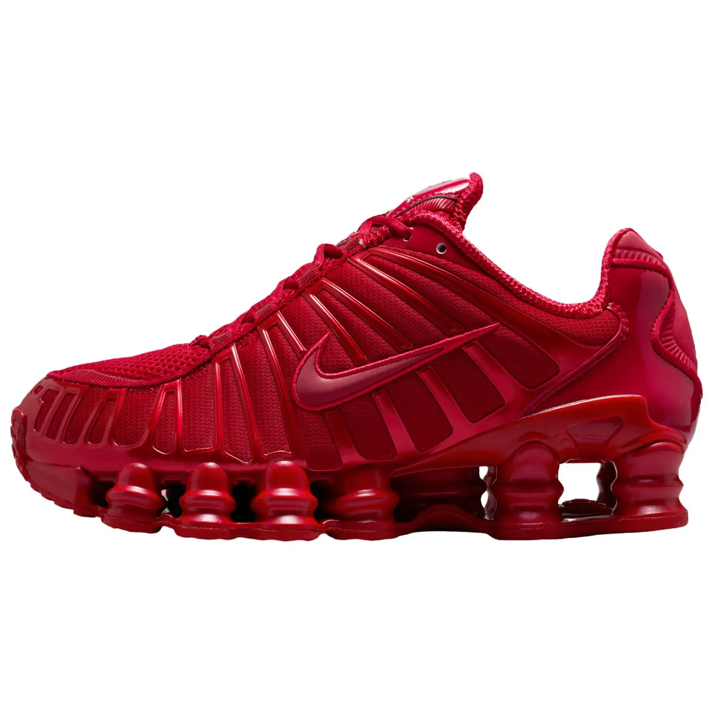 NIKE Women's Retro Shox TL Shoe, Gym Red/White Sports Footwear, Casual Sneaker, Shoes, Light Workout, Cushioned Sole, Moves From Gym To Street In One Pair, Retro Look