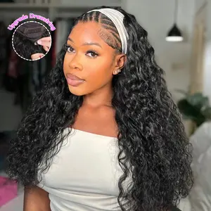 【Allday Secure】UNice 180% Density Water Wave Upgrade No Slipping Headband Wig with Invisible Drawstring Glueless Human Hair Wigs for Women Zero Pressure Easy Install for Beginners summerwins