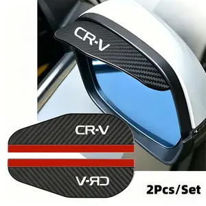 2 Pcs Car Rearview Mirror Rain Guards, Carbon Fiber Texture Backup Mirror Splash Guard, Honda Crv Compatible, Auto Accessories