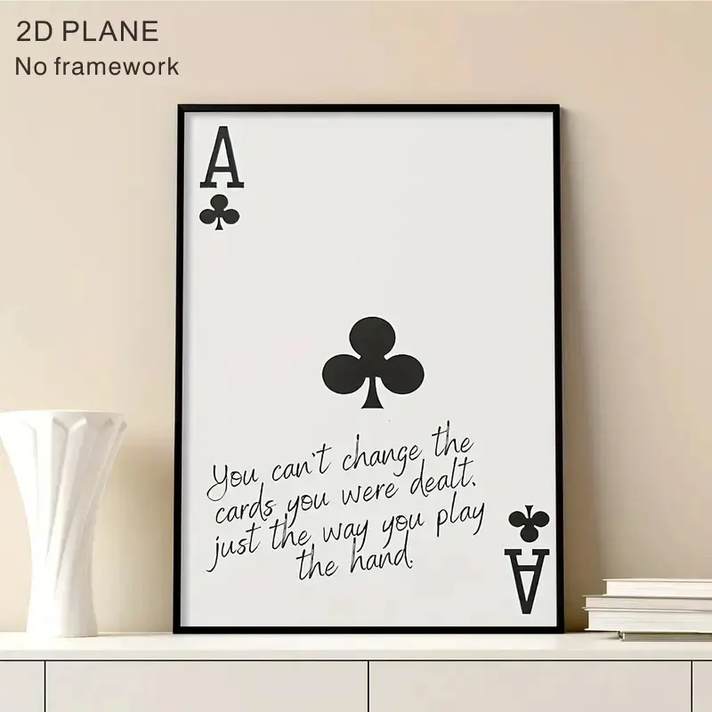 1PC  Art Poster Wall Vintage Plum Poker Canvas Print Ace Club, Bedroom Living Room Corridor Home Bedroom Decor Aesthetic Wall Decor Atmosphere Art Decoration Unframed Vintage Prints Decorative Artwork Artistic Frameless