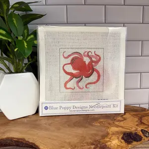 Octopus Needlepoint Kit (4"x4")