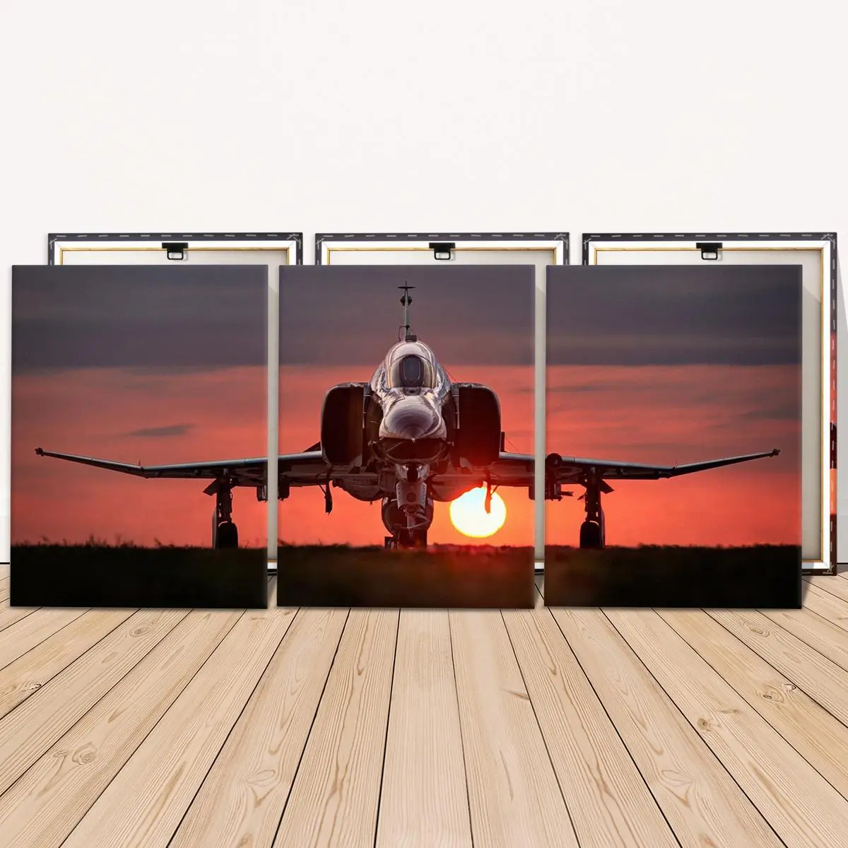 Airplane Pattern Canvas Painting with Frame, Print, 3 Counts/set Modern Art Wall Art, Wall Decor for Home Living Room Bedroom Office Art Prints Artwork