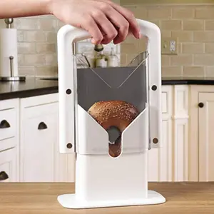 Bagel Slicer, Labor-Saving Bread Cutter, Household Pastry Divider, Kitchen Gadget for Home Kitchen & Senior Living, Suitable for Elderly and People with Limited Mobility, Hand Tremors & Weak Grip