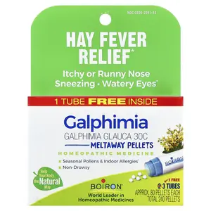 Boiron Galphimia Meltaway Pellets, 3 Tubes, 80 Pellets Each | HSA/FSA Eligible