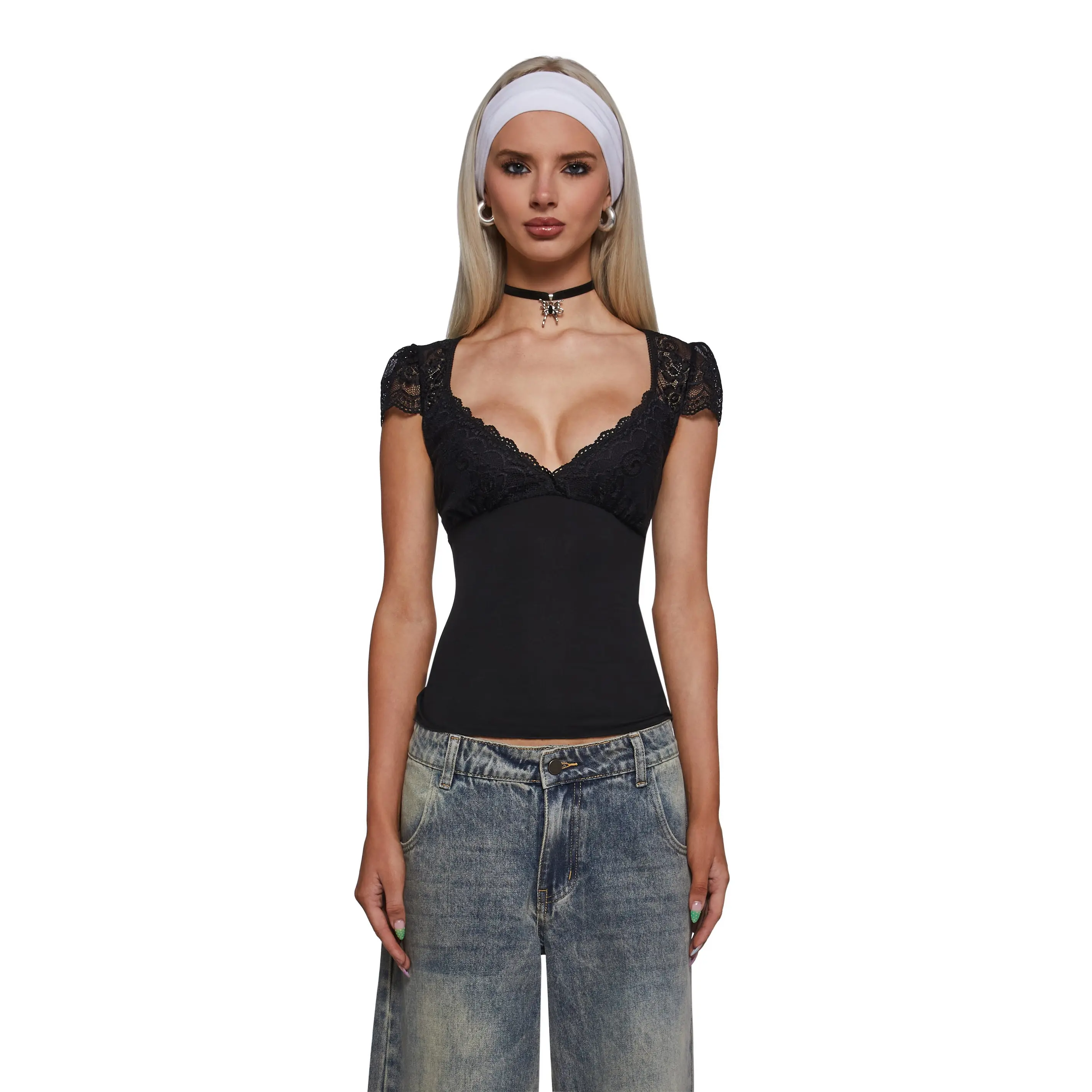 Top Romance Lace Top - Black