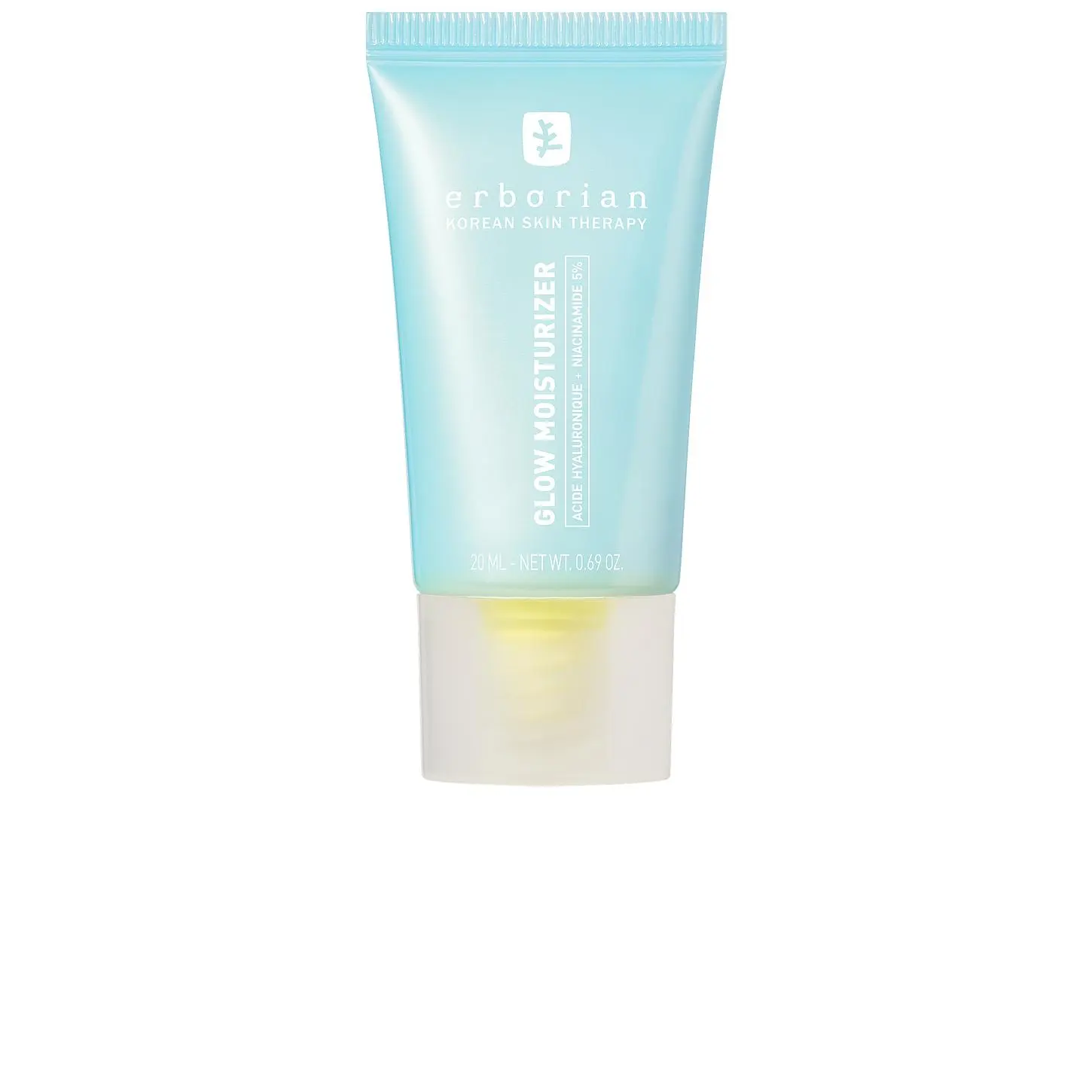 erborian Glow Moisturizer For Korean Glass Skin Effect With Hyaluronic Acid And 5% Niacinamide 20mL