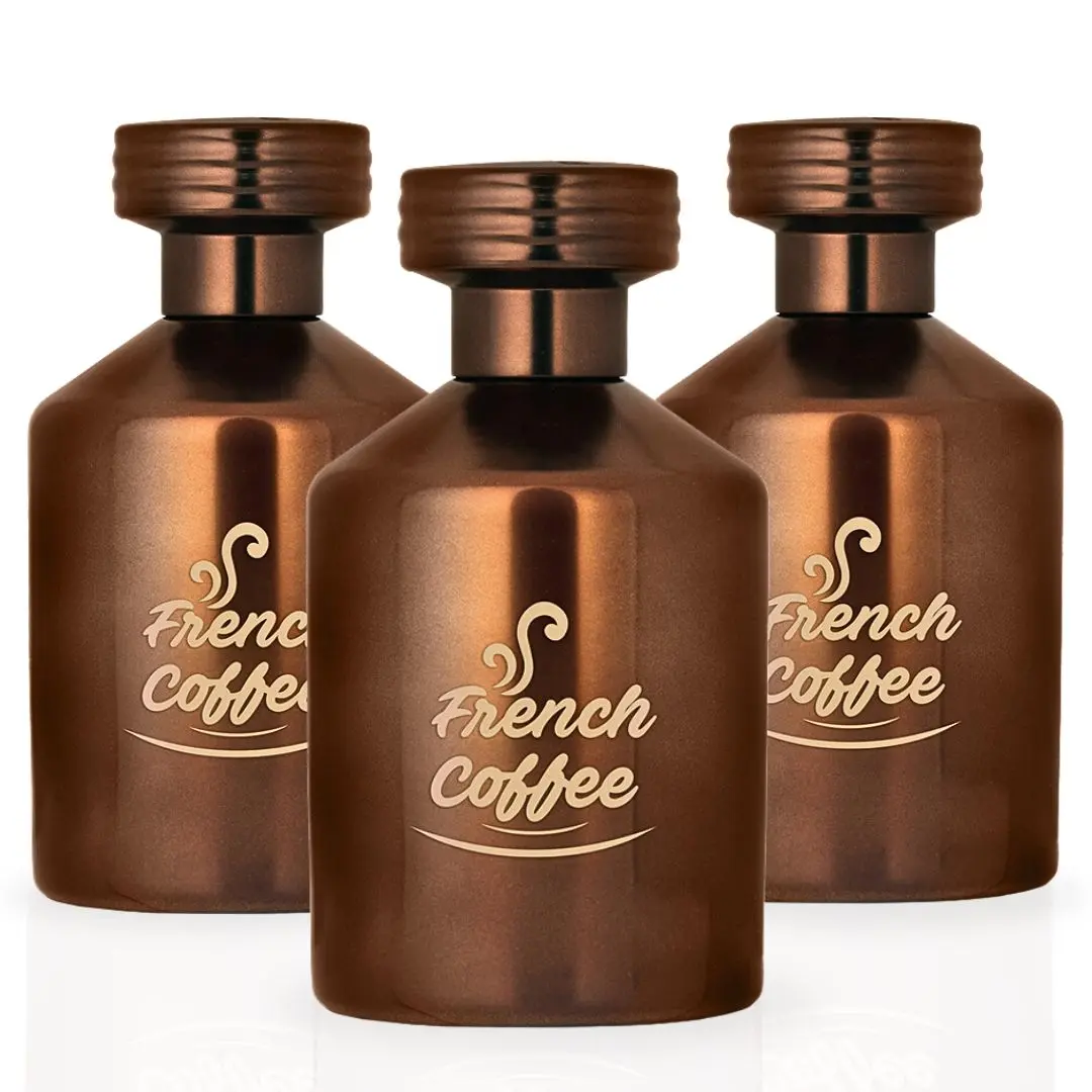French Coffee Perfume EDP Spray 100ML (3.4 OZ) By Al-Rehab | Rich cappuccino, cocoa, caramel, and cinnamon indulgence. (PACK OF 3)