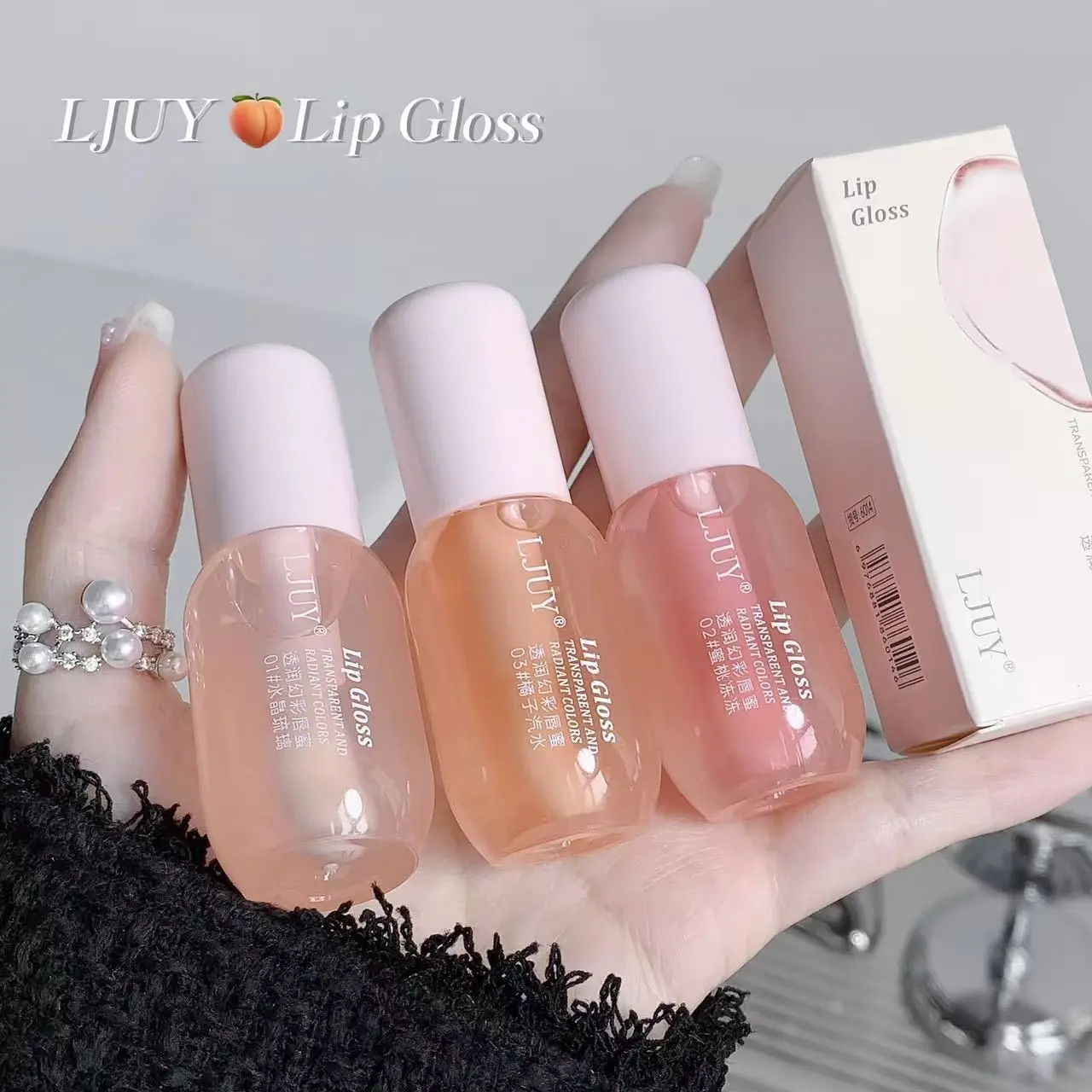Long Lasting Lip Gloss, 3 Counts/set Moisturizing Lip Glaze, Glossy & Non-sticky Lip Stick, Plumping Lip Oil Lip Stick Cosmetic for Girls & Women, Makeup,Back to School Gifts for Students Balm Hydrating