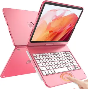 Touch iPad (A16) 11th Generation Case with Keyboard (11", 2025) & 10th Gen (10.9", 2022) - 360 Rotatable, Thin & Light, Multi-Touch Trackpad for iPad (A16) 11th/10th Gen (Dark )