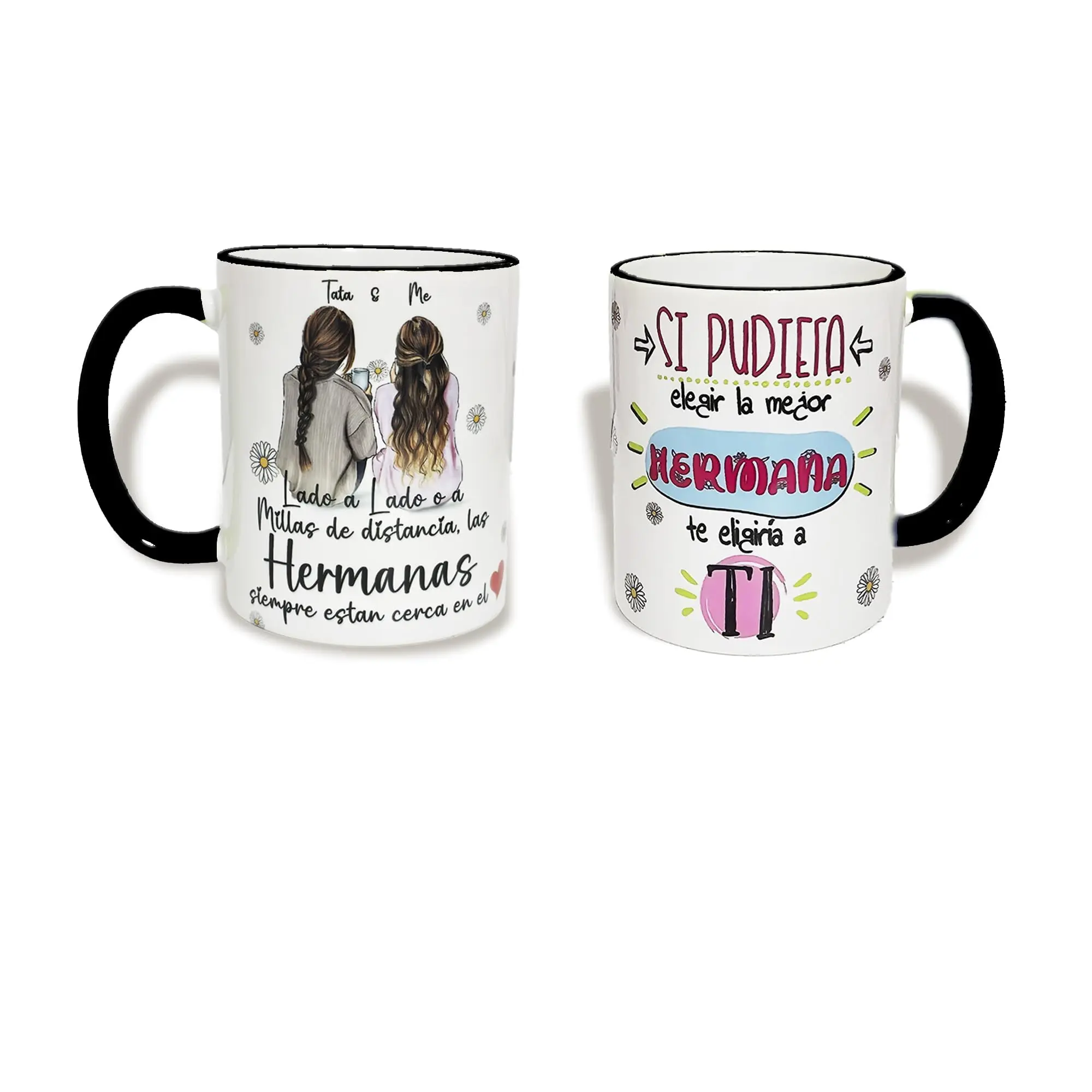 Customised 11oz Ceramic Sister Coffee Mug - Classic Cup, Durable, Reusable, Stylish, Dishwasher Safe Kitchenware Drinkware for Daily Use