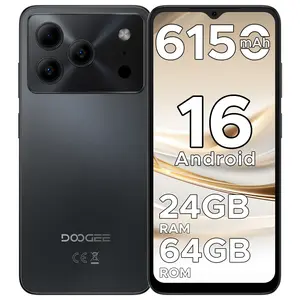 DOOGEE N56/N56x/N55/N55Plus Android 16 Smart Phone, 64GB/128GB/256GB Expantable 1TB Digital Smart Phone,6150mAh Large Battery Processor Phone, 6.56 Inch Unblocked Phone, Double SIM 4G Phone
