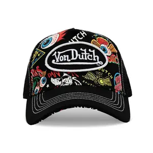 Von Dutch Graffiti Trucker Cap - Premium Snapback Mesh Baseball Hat, Embroidered Logo Graphic Streetwear Limited Edition 2026, Adjustable Unisex Gorra, Urban Fashion Statement, Perfect for TikTok Style