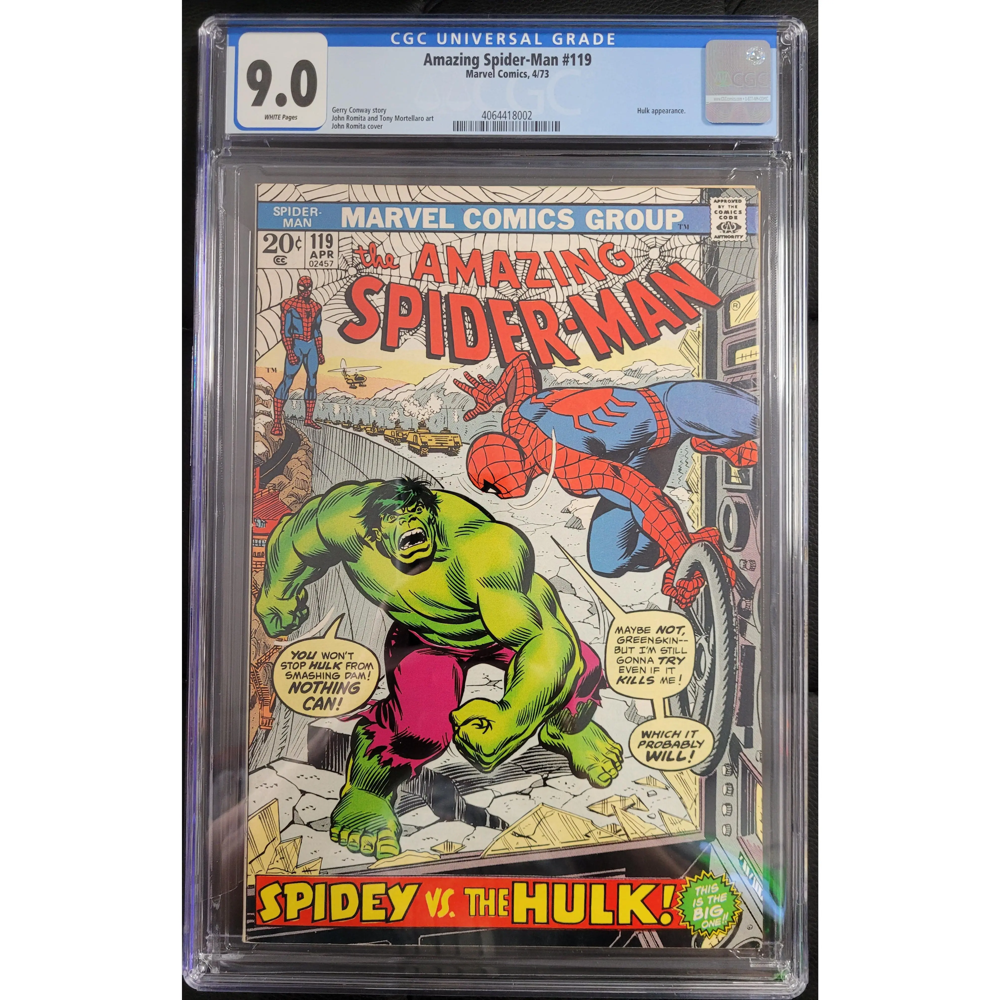 Amazing Spider-Man 119 CGC 9.0 White Pages