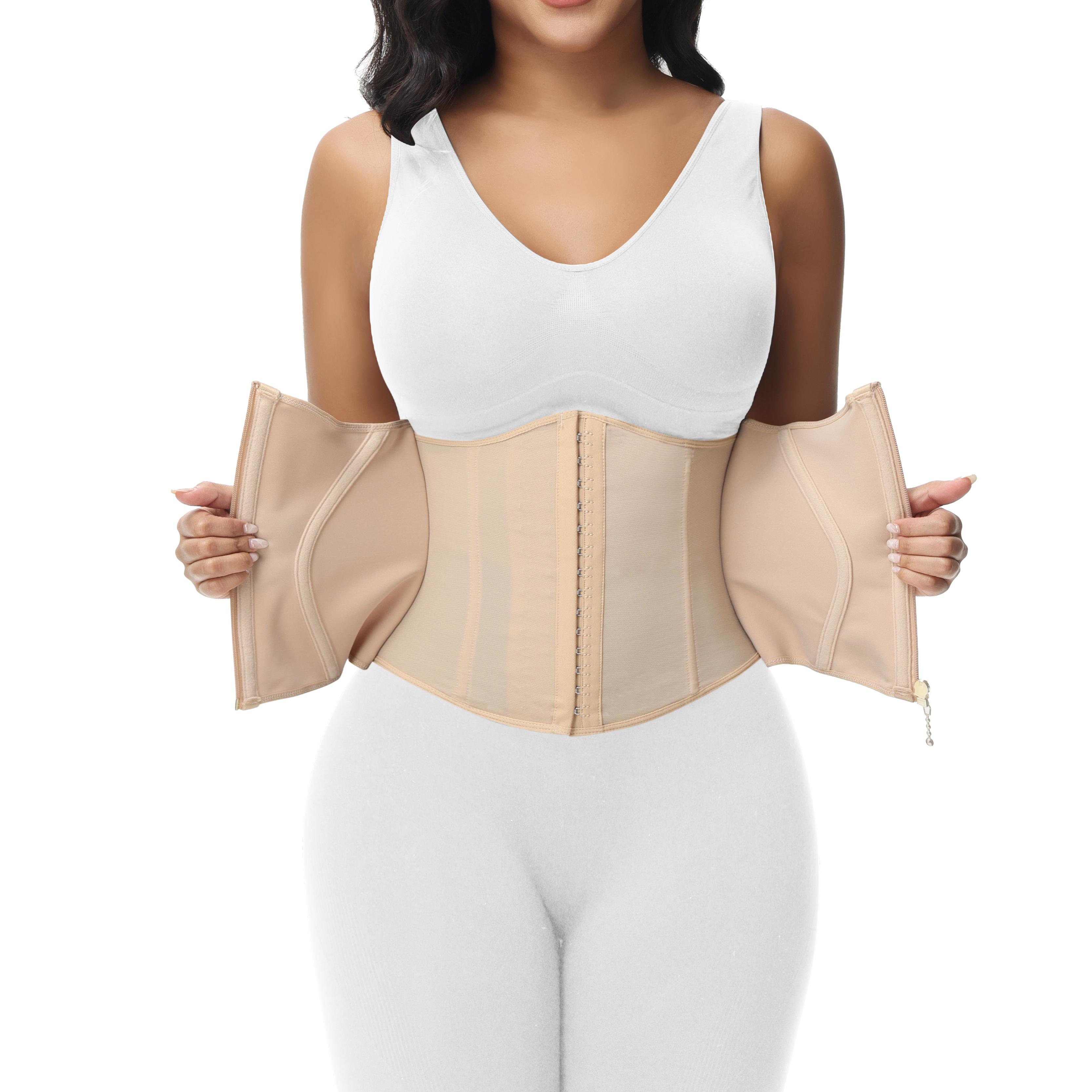 SHAPSHE Short Torso Waist Shapewear for Women Strapless Corset Tummy Control Workout Waist Trainer