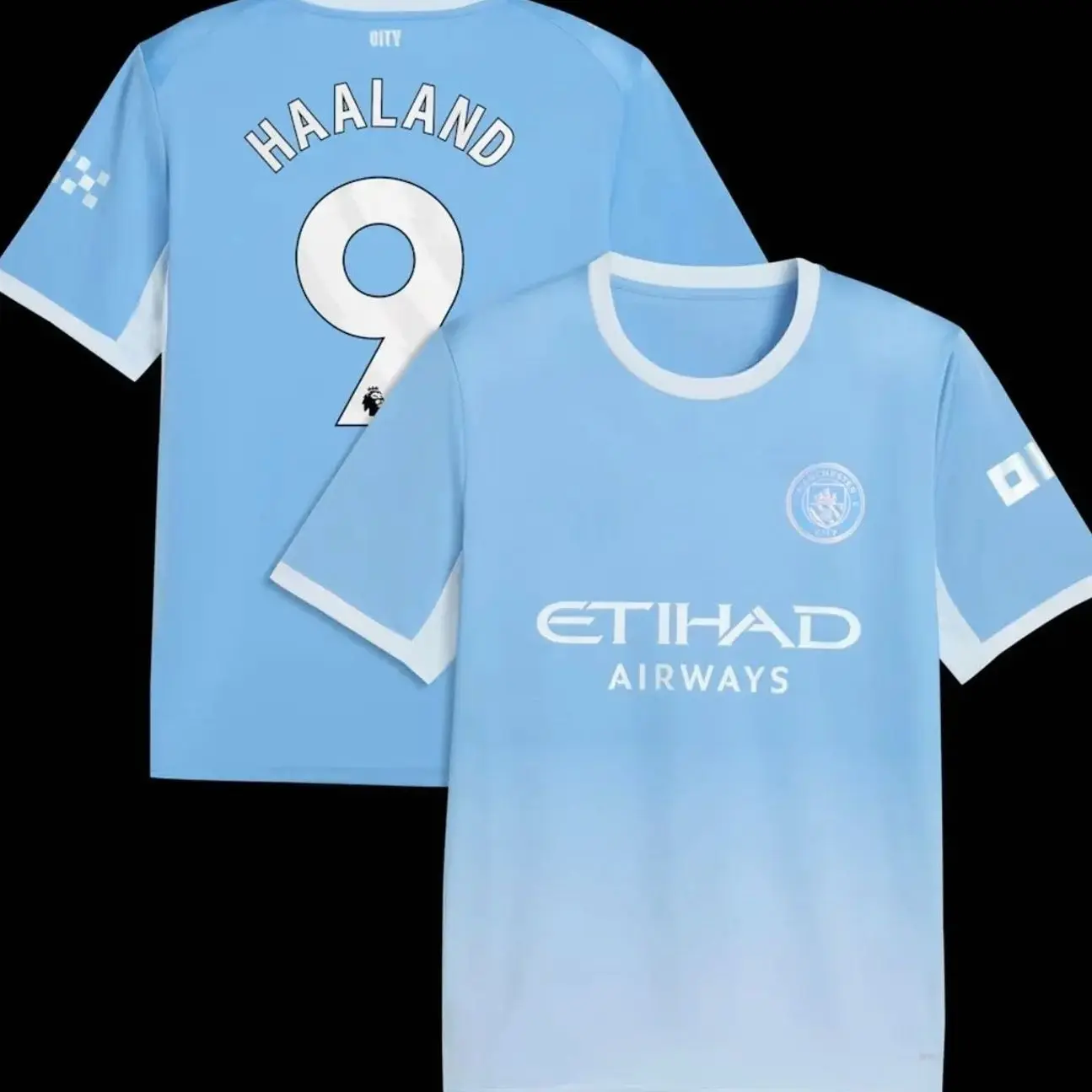 Unisex Soccer/Football Man City Team Erling Haaland #9 Laliga 2026/27 Home Replica jersey 3