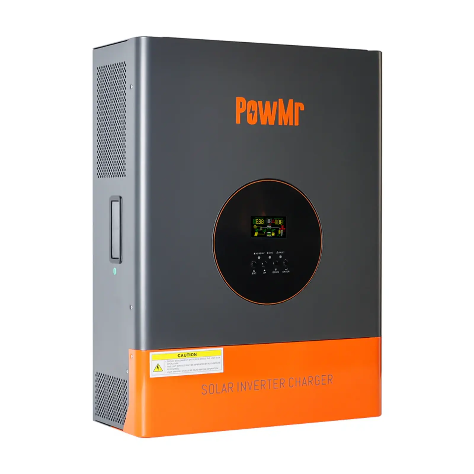 PowMr 5000W 48V Low Frequency Energy Efficient Hybrid Off Grid Home Solar Inverter Charger - 110V/220V AC Split Phase, 120A MPPT Controller, Pure Sine Wave, Compatible with Lead-Acid/Lithium Batteries, for Home Emergency Use, Pure Sine Wave Inverter
