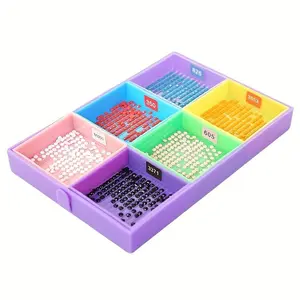 6 Grid Palette Diamond Art Painting Tray Kit, Diamond Art Tools, Large Capacity Drill Plate, Diamond Art Painting Beading Plates, Cross Stitch Supplies