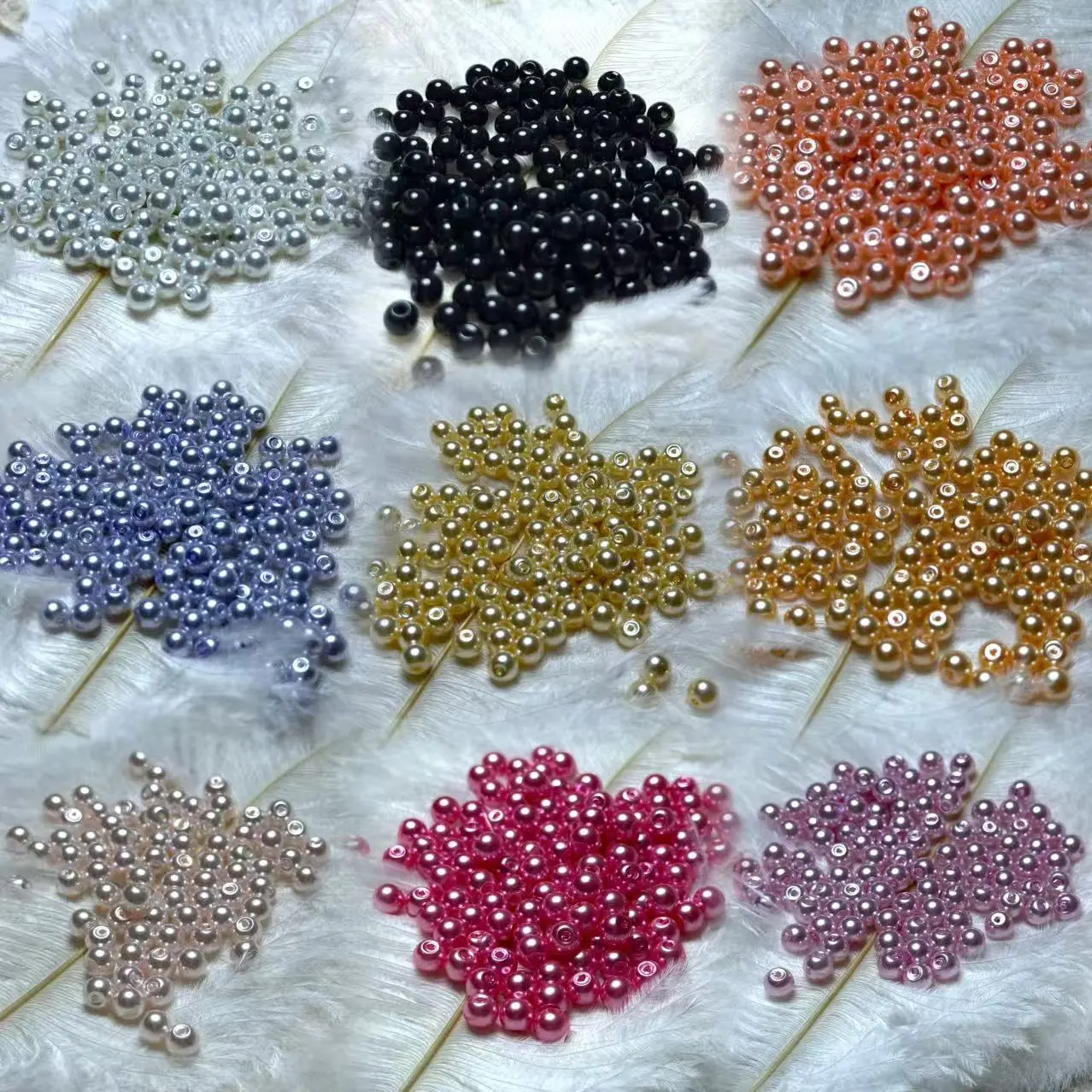 【G1-24】6mm Shinny Glass Pearl Glass Bead 75ml