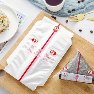 100pcs Sushi Packing Bags - Double Layered Triangle Rice Ball Wrapping Bags with Seaweed Onigiri Bags - Keep Your Sushi Fresh and Delicious!