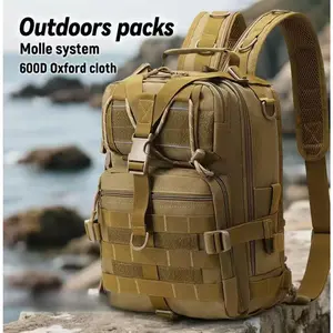 Multifunctional Hiking Trekking Rucksack MOLLE System 600D Oxford Cloth Waterproof Durable Camping Gift for Men Sports Outdoor Travel Bag