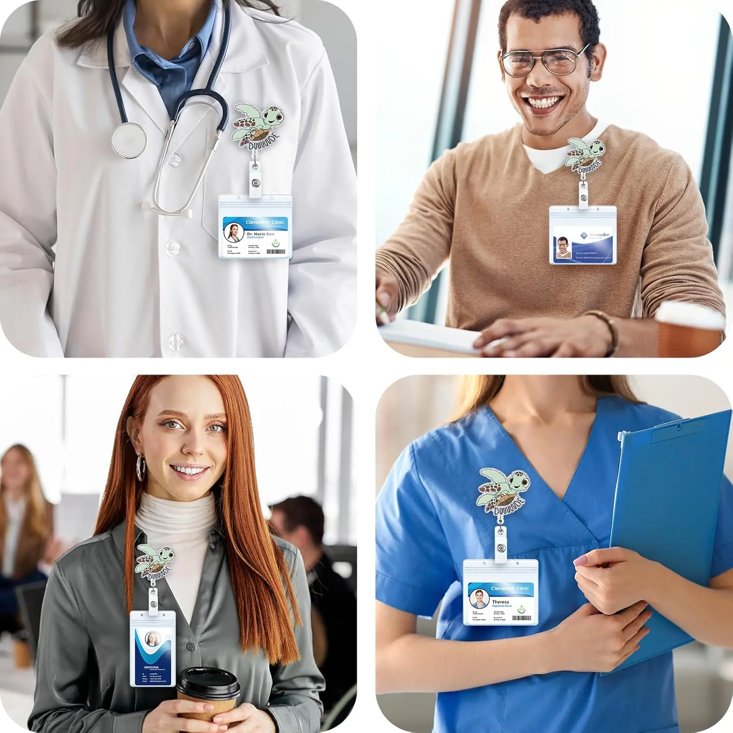 Cute Retractable Nurse Badge Reel, Work Badge Holder Clip, Pediatric Badge Buddy for Nursing Student RN LPN CNA MA Medical Worker Teacher Doctor ID Badge Accessories Cute Retractable Nurse Badge Reel, Work Badge Holder Clip, Pediatric Badge Buddy for Nursing Student RN LPN CNA MA Medical Worker Teacher Doctor ID Badge Accessories