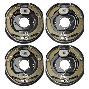 VEVOR Electric Trailer Brake Assembly, 12x 2, 2 Pairs Self-Adjusting Electric Brakes Kit for 7000 lbs Axle, 5-Hole Mounting, Backing Plates for Braking System Part Replacement (2 Right+ 2 Left)