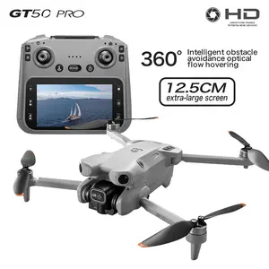 GT50 PRO Large Screen RC Drone with Brushless Motor, Foldable Design, 360° Flip, Multi-Directional Sensing, Smooth Flight Control, 3 Batteries Included, Camera Drone for Outdoor Fun, Beginners and Gift Choice