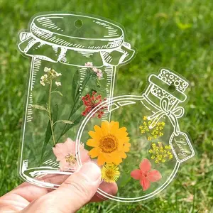 20pcs & 40pcs DIY Transparent Dried Flower Bookmarks, Handmade Artistic Reading Accessories, Graduation Gift for Book Lovers