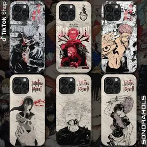 Gojo Vs Sukuna Jujutsu Kaisen Phone Case, Geto and Riko Jujutsu Kaisen Characters Phone Cover, Cute Anime Manga Movie Cartoon Ip17 Air Pro Max