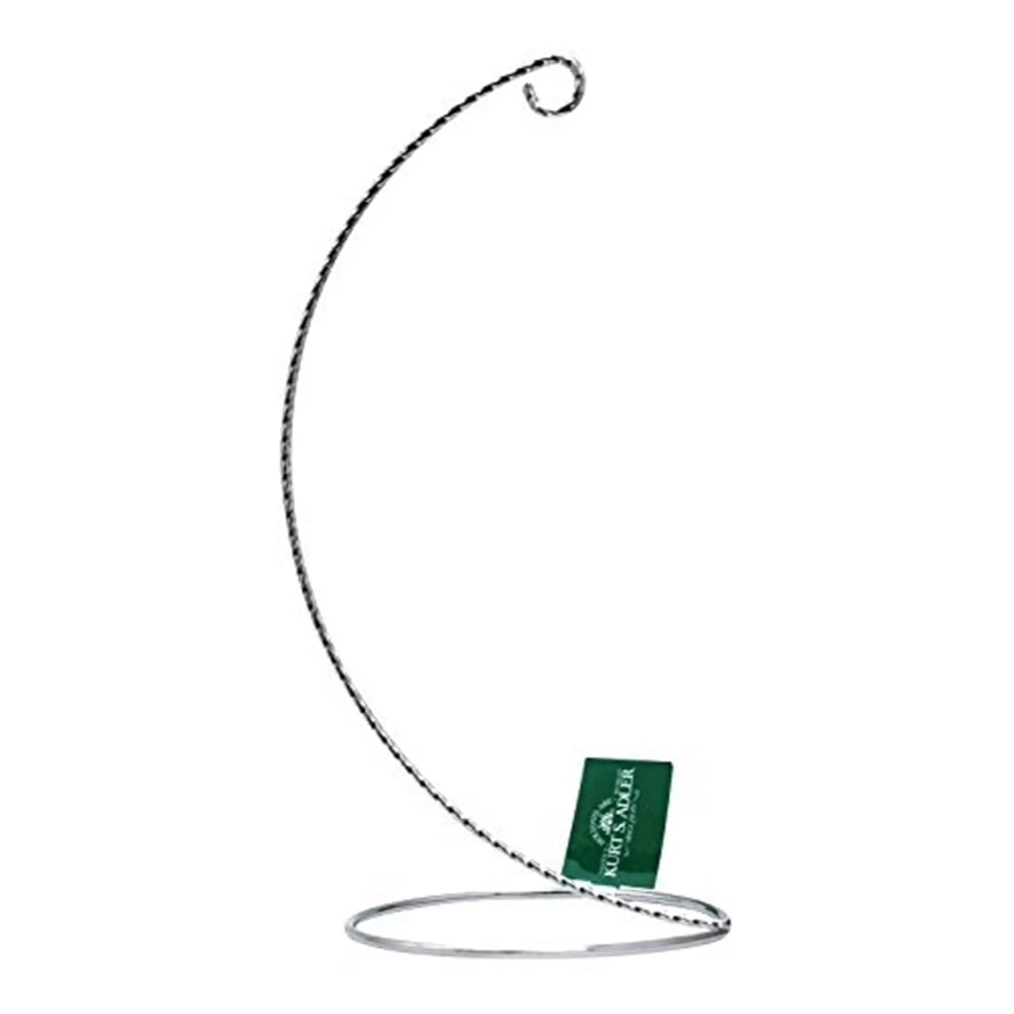 Kurt Adler Twisted Metal Ornament Stand – Elegant Display Holder for Ornaments, Silver 8"