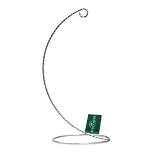 Kurt Adler Twisted Metal Ornament Stand – Elegant Display Holder for Ornaments, Silver 8"