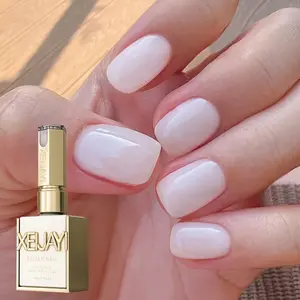 XEIJAYI Photo Frame Bottle M001 — Spring/Summer Nail Trend Milky White Gel Polish, Fashion LED Glossy Finish, Salon Women’s Nail Art Tools, Trendy Solid Color Nail Gel, Salon Solid Color Art