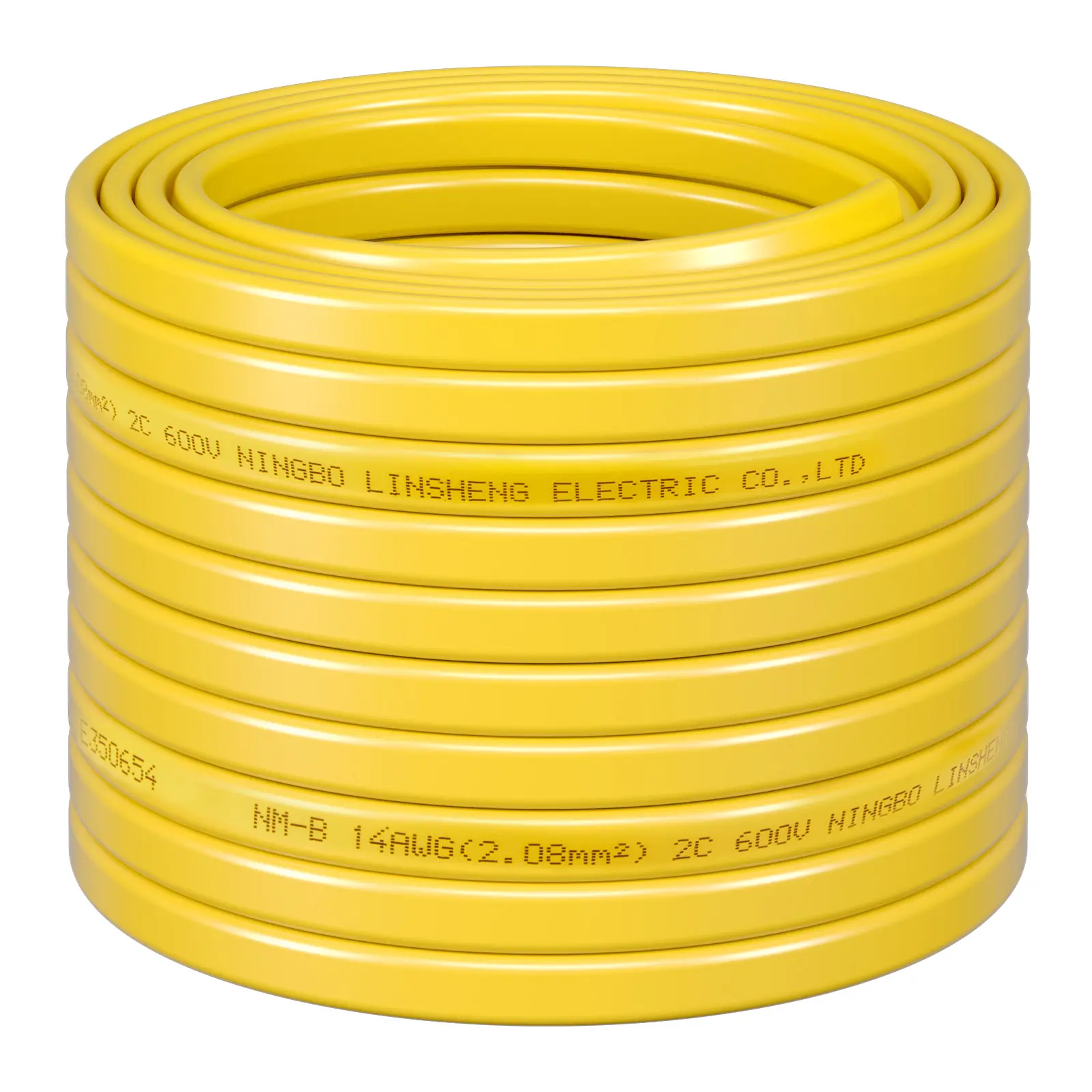 VEVOR 14AWG/2C NM-B Electrical Cable with Ground, 14awg 14/2 Ground High-Purity Copper Core, Thick PVC Sheath Resists Wear, Flame-Retardant, Basic Power Supply for Residential Commercial Spaces, 50ft Easy-Install for Outlets Switches