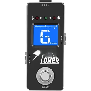 Guitar Tuner Pedal High Precision Tuning Pedals For Electric Guitar and Bass Accurate +- 1 Cent Mini Size True Bypass.