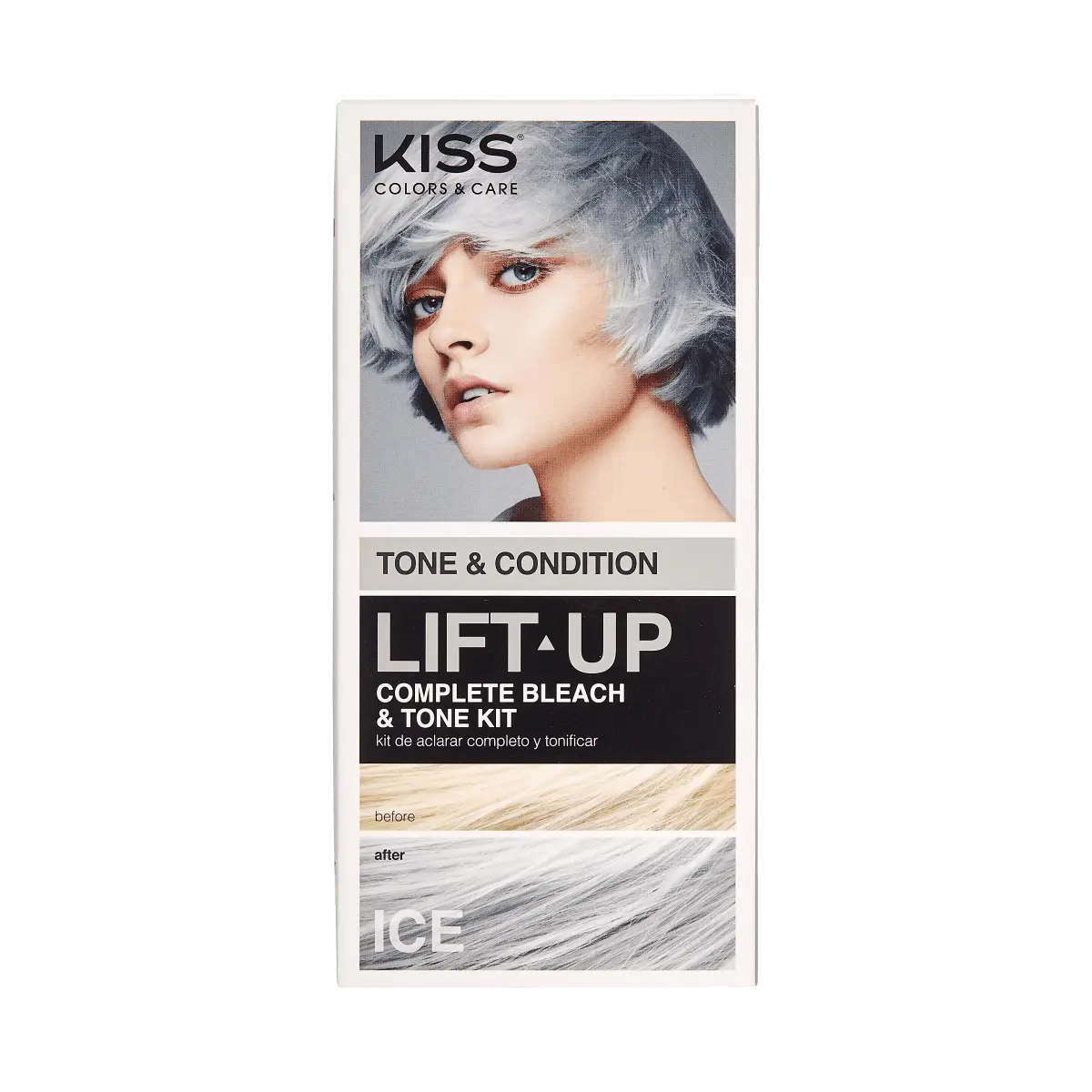 Kiss Colors & Care Lift Up Complete Bleach & Tone Kit - Ice | Bleach Kit, Hair Dye, Hair Color