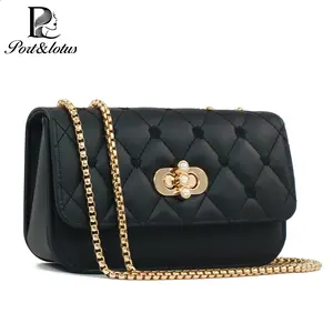Port&Lotus Fashionable Women's Mini Square Bag, Diamond Pattern Shoulder Bags for Women, Cell Phone Purse Elegant Crossbody  Bags for Women with Flap Pocket Design