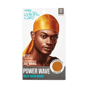 Power Wave Satin Durag  Gold