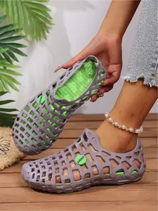 Hollow-Out Platform Sport Sandals | Height-Increasing Breathable Casual Shoes for Women, Lightweight Non-Slip Outdoor Sandals, Versatile (Purple/Blue/White/Black-Red)