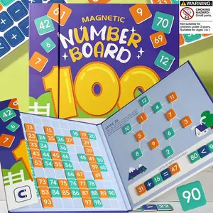Magnetic Number Puzzle for Math Learning, Includes Numbers 1-100, Ideal for Addition, Subtraction, Multiplication, Division, Ages 3+