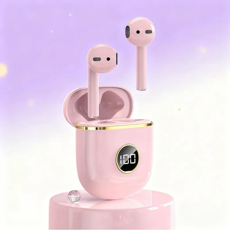 In-Ear Wireless Bluetooth Headphones Earbud Headset with Auto Connect, Long Battery Life, LED Display, Audio, Ideal for Music Lovers and Fitness Enthusiasts Sports Wireless Earbuds Wireless Chargeable Headphones Earphones Portable Earphones