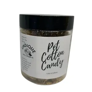 Pet Cotton Candy - Quail All Natural Protein-Rich Fluffy Treat for All Pets, One Ingredient Only Pet Treat and Food Topper for Picky Eaters or Gourmets Made from Premium Quail Meat Natural Yellow