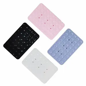 Hands-free Sticky Cell Phone Grip Colorful Silicone Suction Pad Back Sticker Suction Cup Phone Holder Smartphone Wall Stand Fixed For Glass